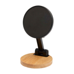Magnetic folding phone stand, bamboo base black colour