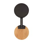 Magnetic folding phone stand, bamboo base black colour