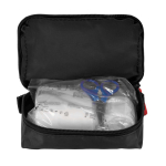 First aid kit, 31 basic emergency items black colour