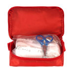 First aid kit, 31 basic emergency items red colour