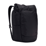 Expandable laptop backpack, roll-top closure, polyester, 17” black colour