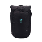 Expandable laptop backpack, roll-top closure, polyester, 17” main view