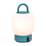 Portable lantern-style lamp, soft lighting, Kooduu Loome mint green colour