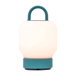 Portable lantern-style lamp, soft lighting, Kooduu Loome mint green colour