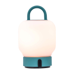 Portable lantern-style lamp, soft lighting, Kooduu Loome mint green colour