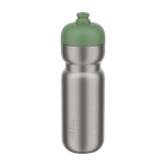 Leakproof sports bottle, stainless steel, 800ml, Mepal Pull forest green colour