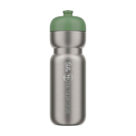 Leakproof sports bottle, stainless steel, 800ml, Mepal Pull forest green colour