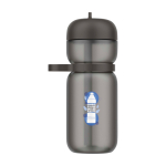 Sports bottle, flip lid, straw, 600ml, Mepal black colour