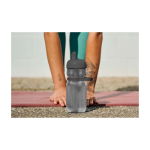 Sports bottle, flip lid, straw, 600ml, Mepal black colour