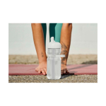 Sports bottle, flip lid, straw, 600ml, Mepal white colour