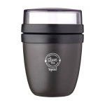 Mini lunch box, dual compartment, 420ml, Mepal Ellipse Mini black colour