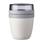 Mini lunch box, dual compartment, 420ml, Mepal Ellipse Mini white colour