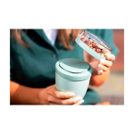 Mini lunch box, dual compartment, 420ml, Mepal Ellipse Mini green colour