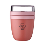 Mini lunch box, dual compartment, 420ml, Mepal Ellipse Mini pad printing view