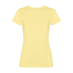 Women’s fitted short sleeve T-shirt, 280 g/m2, Roly Fiyi yellow colour