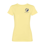 Women’s fitted short sleeve T-shirt, 280 g/m2, Roly Fiyi yellow colour