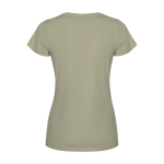 Women’s fitted short sleeve T-shirt, 280 g/m2, Roly Fiyi khaki colour