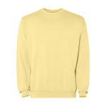 Unisex crew neck jumper, cotton, 250 g/m2, Roly Jaya yellow colour