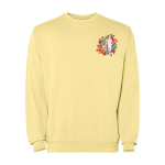 Unisex crew neck jumper, cotton, 250 g/m2, Roly Jaya yellow colour