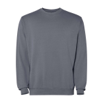Unisex crew neck jumper, cotton, 250 g/m2, Roly Jaya dark grey colour