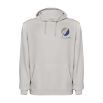 Unisex hoodie, washed finish, 250 g/m2, Roly Kenia grey colour