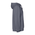 Unisex hoodie, washed finish, 250 g/m2, Roly Kenia dark grey colour