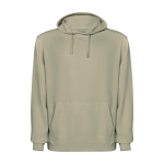 Unisex hoodie, washed finish, 250 g/m2, Roly Kenia khaki colour