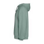 Unisex hoodie, washed finish, 250 g/m2, Roly Kenia dark green colour