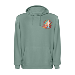 Unisex hoodie, washed finish, 250 g/m2, Roly Kenia dark green colour