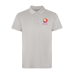 Unisex short sleeve polo, washed finish, 200 g/m2, Roly Cobain grey colour