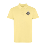 Unisex short sleeve polo, washed finish, 200 g/m2, Roly Cobain yellow colour
