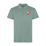 Unisex short sleeve polo, washed finish, 200 g/m2, Roly Cobain dark green colour