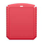 Rectangular ice scraper, recycled plastic red colour