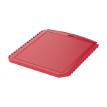 Rectangular ice scraper, recycled plastic red colour