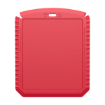 Rectangular ice scraper, recycled plastic red colour