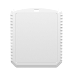 Rectangular ice scraper, recycled plastic white colour