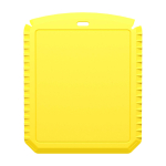 Rectangular ice scraper, recycled plastic yellow colour