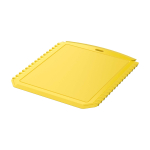 Rectangular ice scraper, recycled plastic yellow colour
