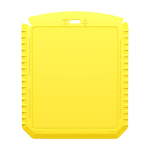 Rectangular ice scraper, recycled plastic yellow colour