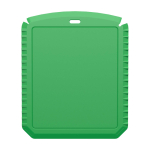 Rectangular ice scraper, recycled plastic green colour