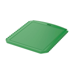 Rectangular ice scraper, recycled plastic green colour