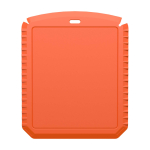 Rectangular ice scraper, recycled plastic orange colour