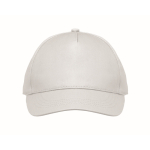 Kids cotton 5-panel cap 180 g/m² white colour third view