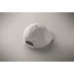 Kids cotton 5-panel cap 180 g/m² white colour fourth photographic view