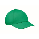 Kids cotton 5-panel cap 180 g/m² green colour
