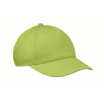 Kids cotton 5-panel cap 180 g/m² lime colour