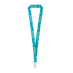 Polyester lanyard made in the EU for sublimation with carabiner hook various colours