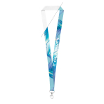 Polyester lanyard made in the EU for sublimation with carabiner hook main view