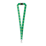 Recycled polyester lanyard with safety breakaway and carabiner various colours