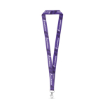 EU-made RPET lanyard with trigger clip white colour